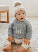 Load image into Gallery viewer, Hi Hand Knit Baby Sweater

