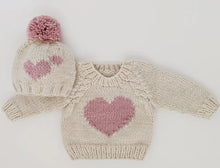 Load image into Gallery viewer, Hand Knit Baby Heart Sweater
