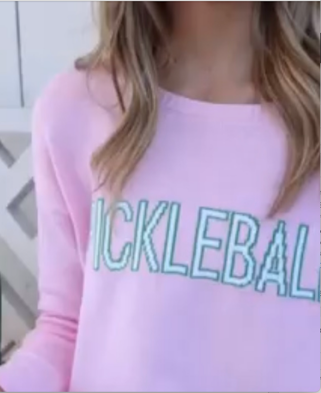 Pickleball Sweater Pink